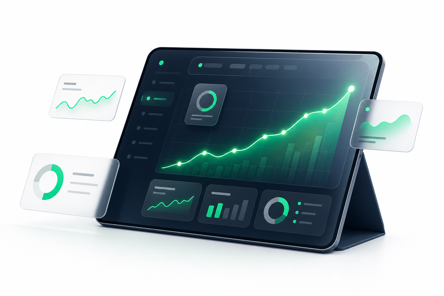 Dashboard de crecimiento para un fondo de ahorro cripto automatizado